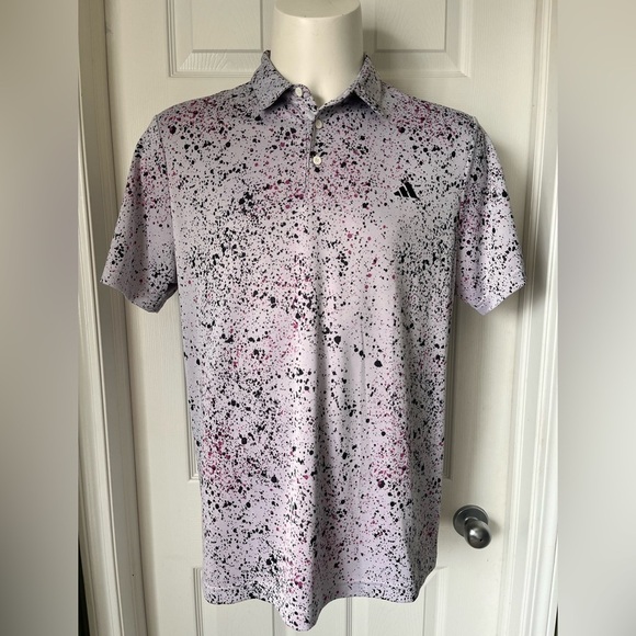 Mens Adidas Jacquard Golf Polo Shirt XL Like NEW - Picture 1 of 9